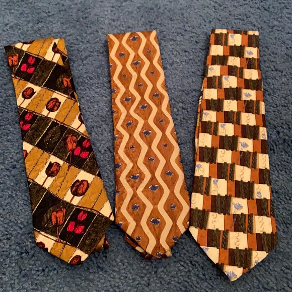 Three Zegna Silk Ties (Browns)